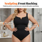 👙🌸 Tummy control badklänning med ribbad textur och rynkning