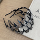 💎👸Set med kristallprydda hårband med vågmönster – ett lätt, halkfritt, flickaktigt och elegant hårsmycke, bestående av glittrande hårband med vågmönster och infattade kristaller.