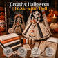 Halloween-skelettdräkt