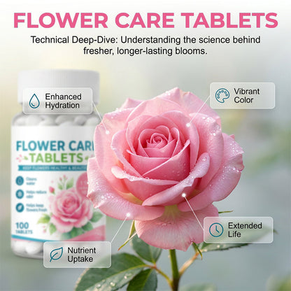 Tabletter för vattenrening av blommor